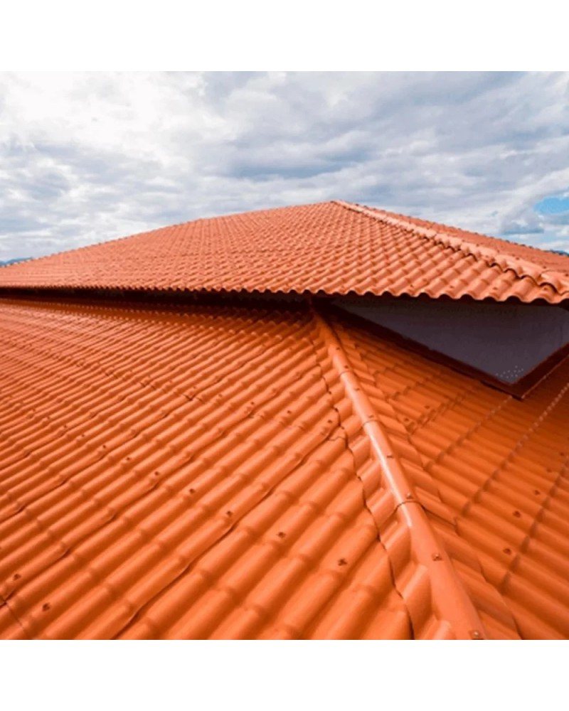 Telhado com Telha Plan PVC Terracota